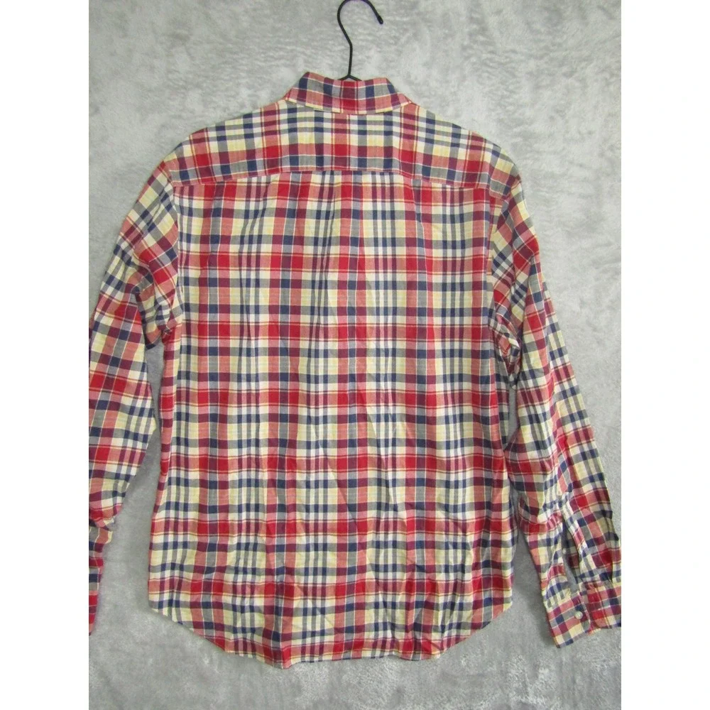 J Crew Plaid Button Down Shirt Long Sleeve Cotton Mens Size Medium‎